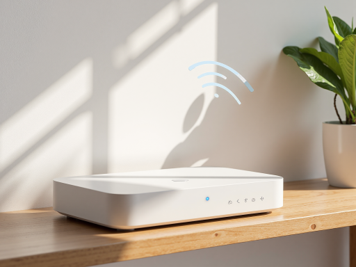 智能家居网关设备，白色塑料外壳，多个接口，LED状态指示灯，路由器功能